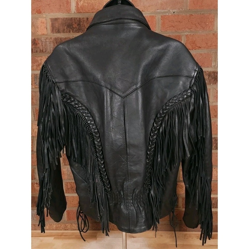 Vintage Wilson Leather Jacket Fringe Western Womens Size 12 - Picture 2 of 14